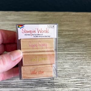 Delta Stampin' Words Rubber Stamp Set